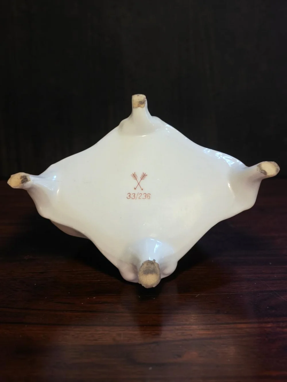 Vintage Arnat Porcelain Footed Trinket Box